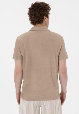 Erkek Regular Fit Polo Yaka Bej Tişört - 50299989019