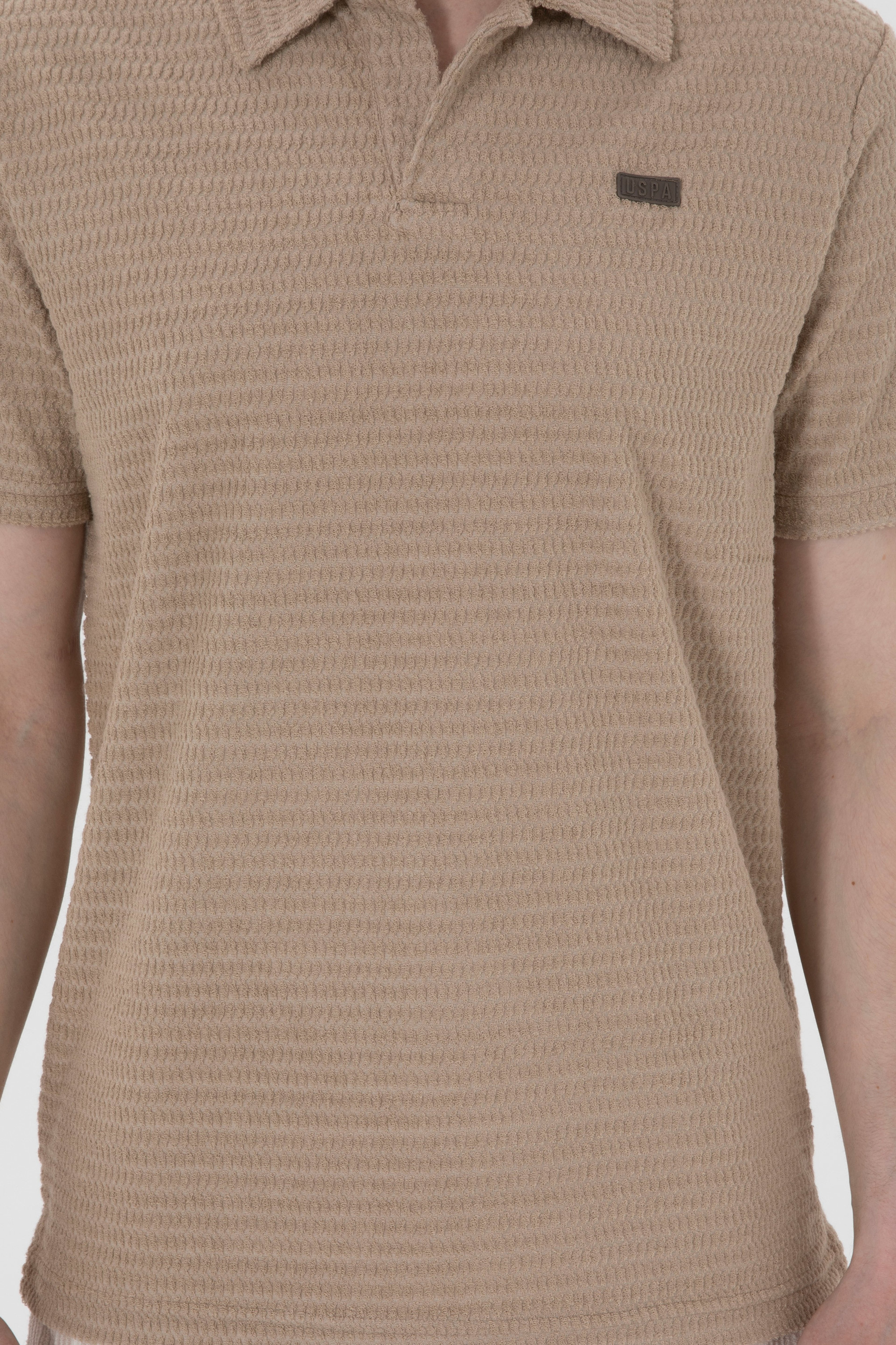 Erkek Regular Fit Polo Yaka Bej Tişört - Image 6