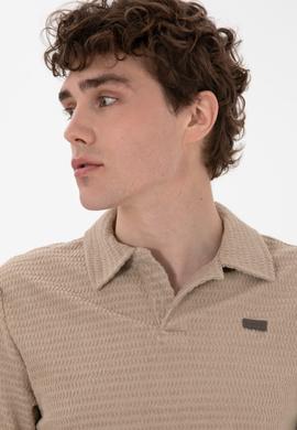 Erkek Regular Fit Polo Yaka Bej Tişört - 50299989019