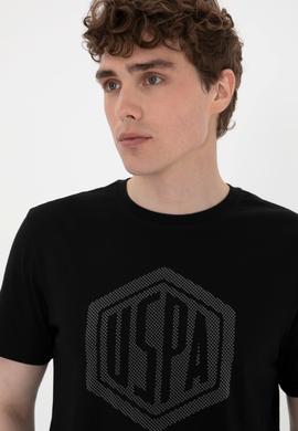 Erkek Regular Fit Bisiklet Yaka Siyah Tişört - 50300382006