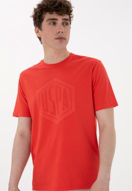 Erkek Regular Fit Bisiklet Yaka Kırmızı Tişört - 50300382046