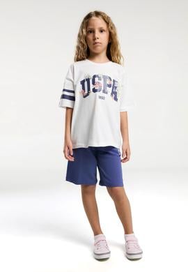 Kız Çocuk Mor Şortlu Pijama Takımı - 50312414010