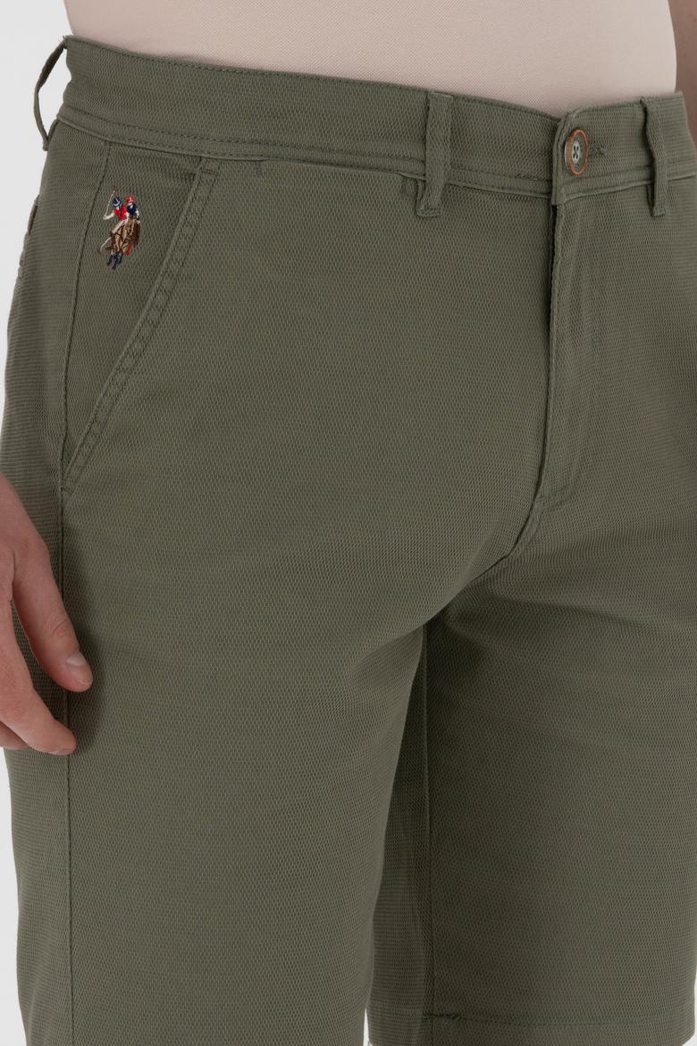 Erkek Koyu Haki Dokuma Şort - 50299172199