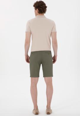 Erkek Koyu Haki Dokuma Şort - 50299172199