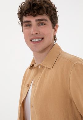 Erkek Camel Uzun Kollu Gömlek - 50299590007