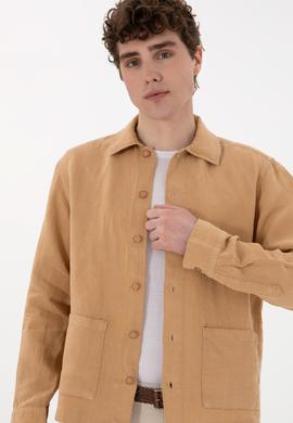 Erkek Camel Uzun Kollu Gömlek - 50299590007