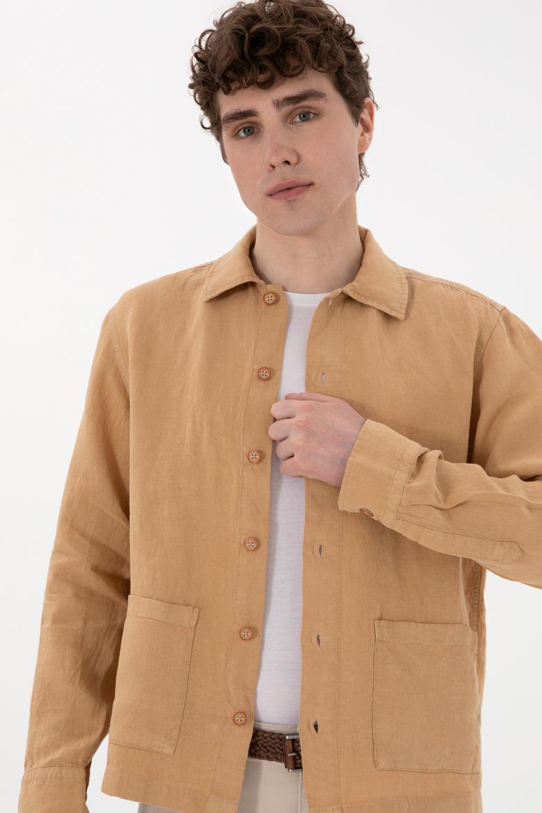 Erkek Camel Uzun Kollu Gömlek - 50299590007
