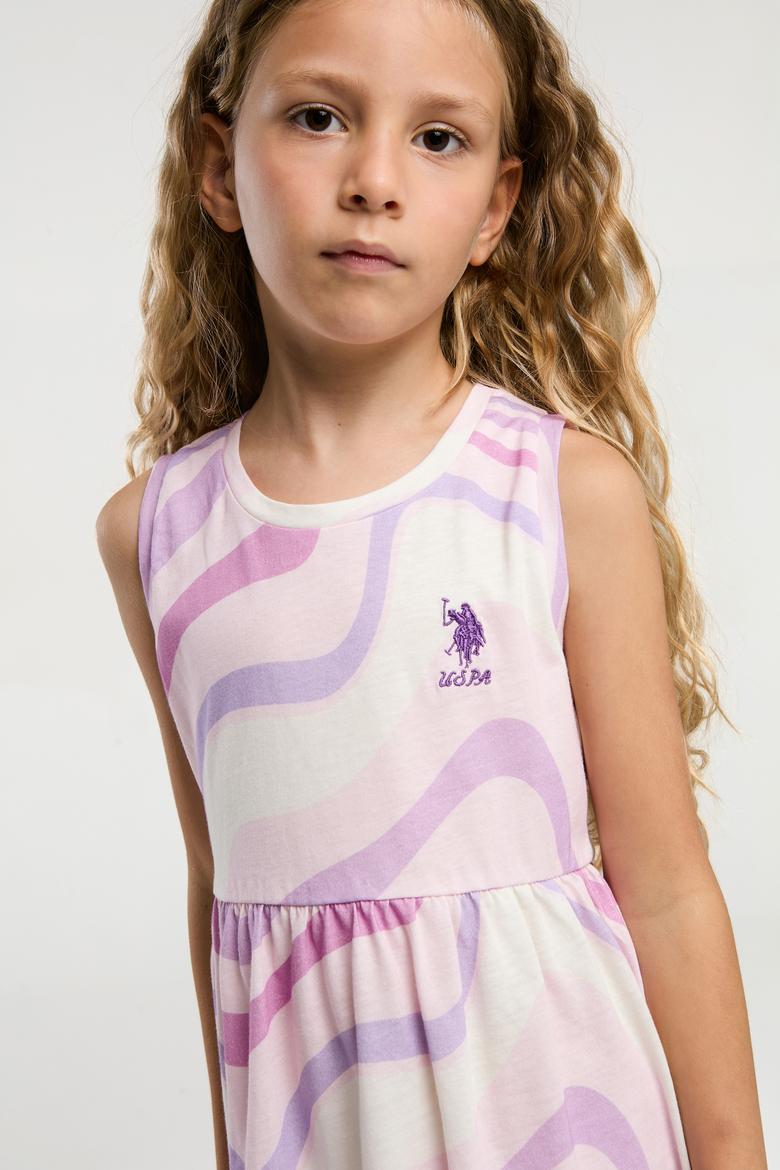 Kız Çocuk Toz Pembe Örme Elbise - 50312061005