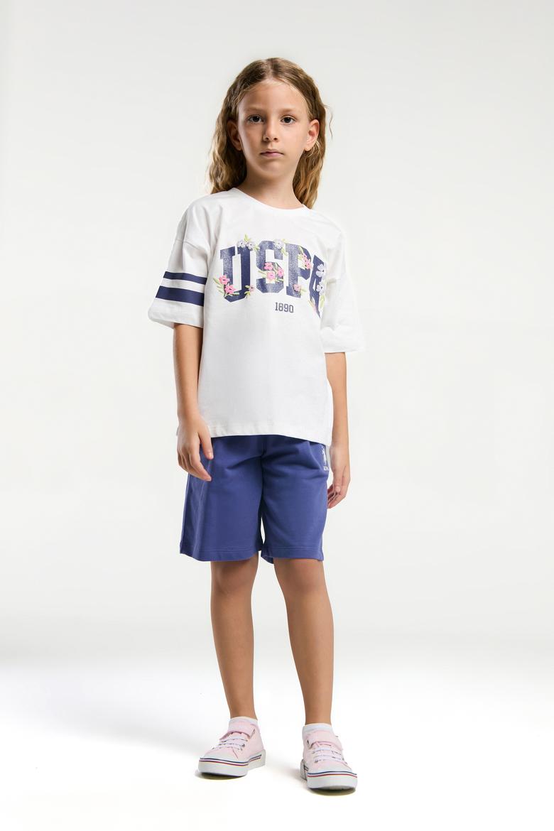 Kız Çocuk Mor Şortlu Pijama Takımı