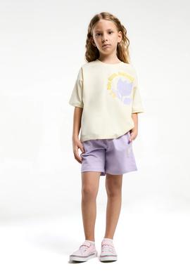 Kız Çocuk Sarı Şortlu Alt Üst Takım - 50312575008