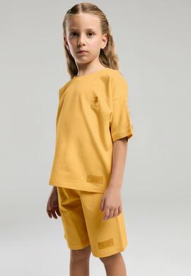 Kız Çocuk Koyu Sarı Şortlu Alt Üst Takım - 50312550002