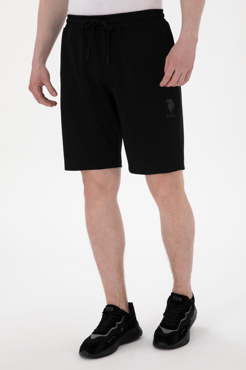 Erkek Siyah Örme Şort