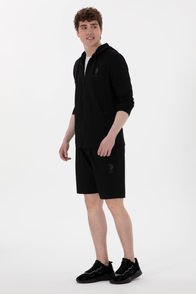 Erkek Siyah Örme Şort