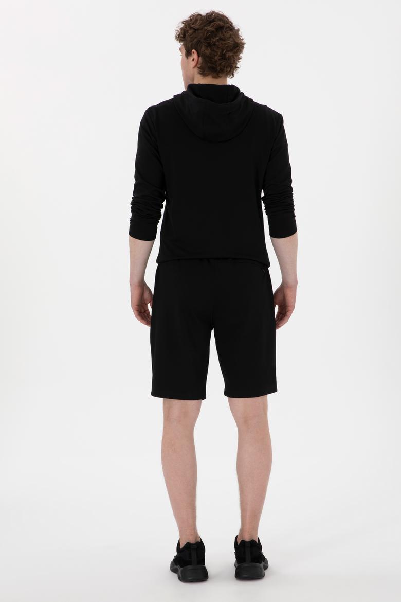 Erkek Siyah Örme Şort - 50300078039