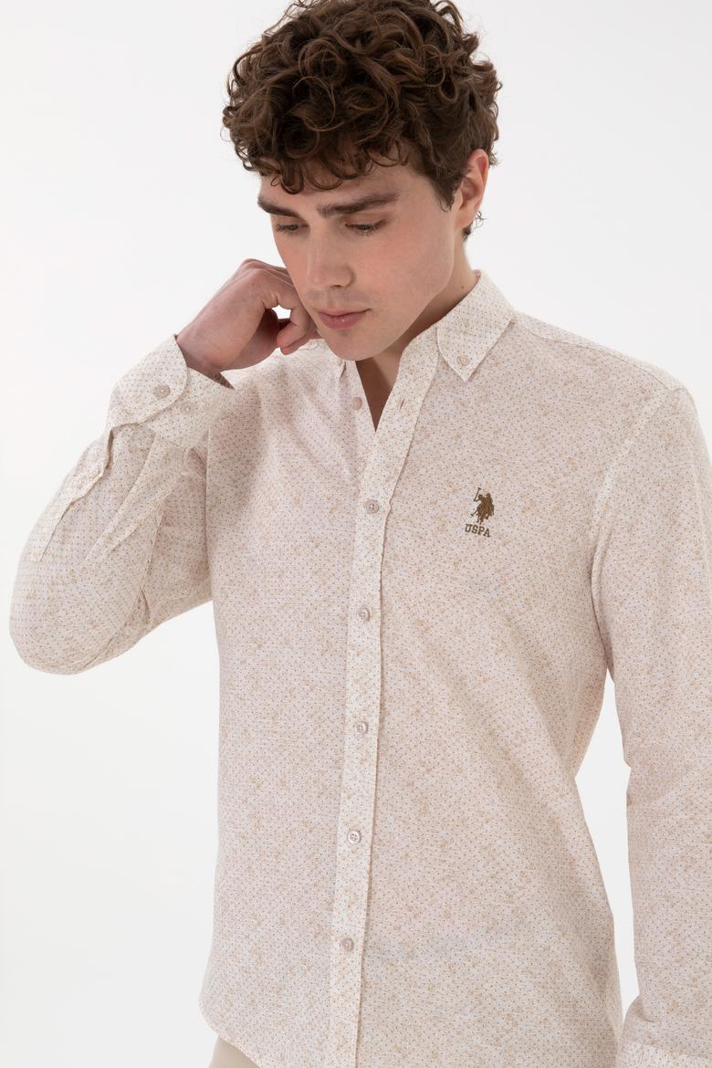 Erkek Camel Uzun Kollu Gömlek - 50300571013