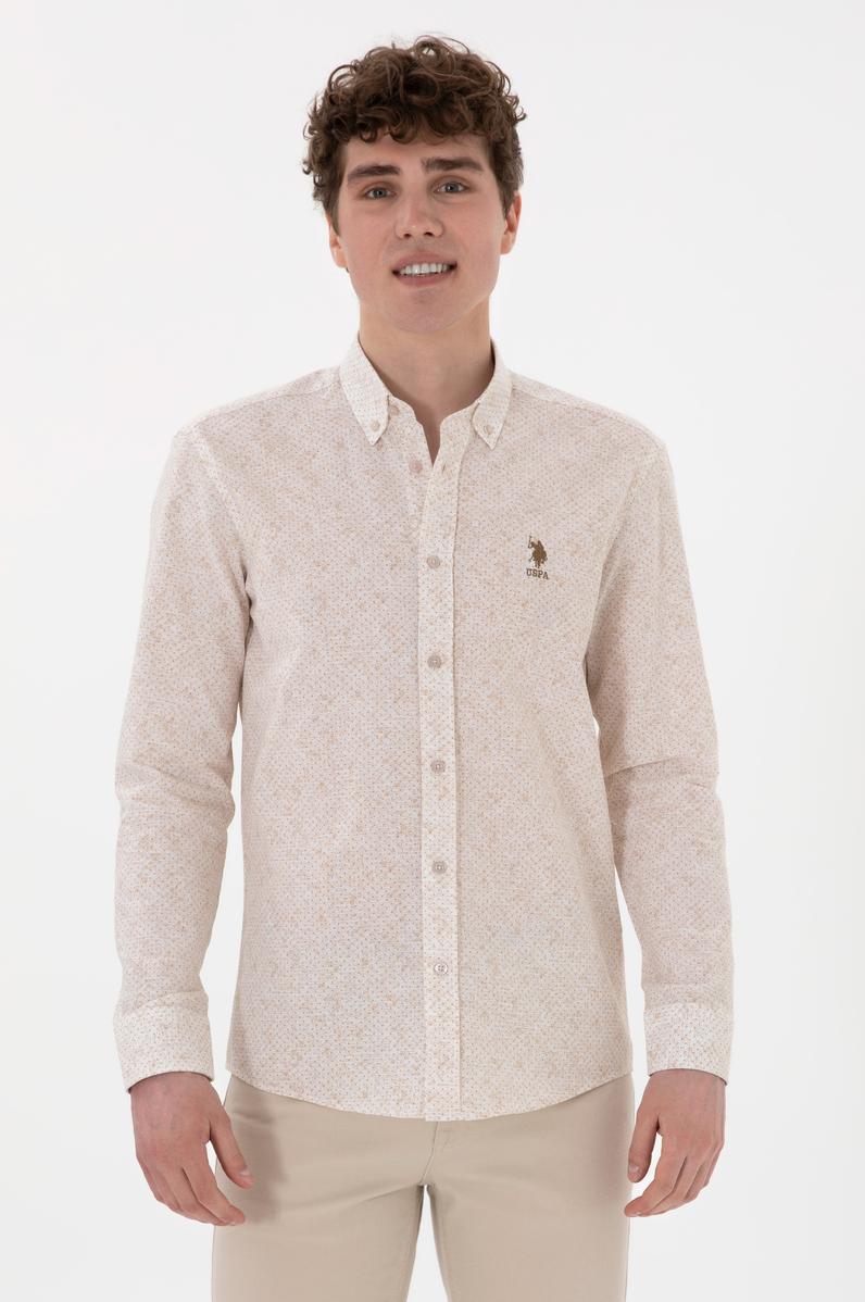 Erkek Camel Uzun Kollu Gömlek