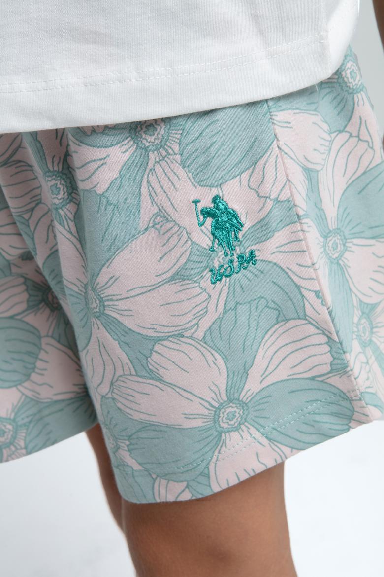 Kız Çocuk Su Yeşili Şortlu Pijama Takımı - 50312518010