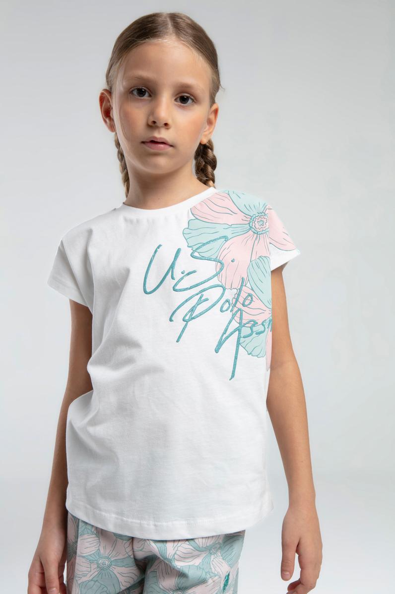 Kız Çocuk Su Yeşili Şortlu Pijama Takımı