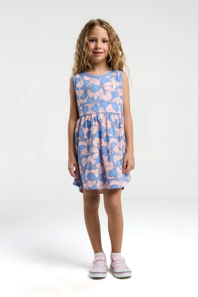 Kız Çocuk Açık Mavi Örme Elbise