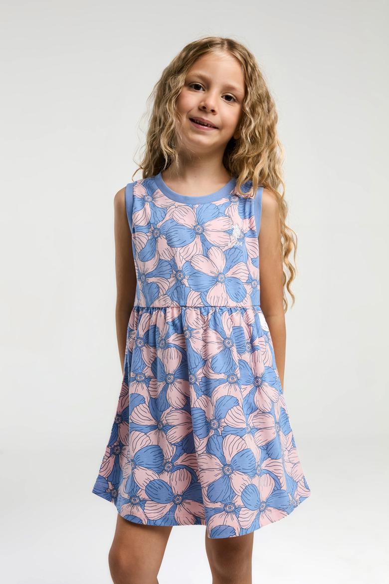 Kız Çocuk Açık Mavi Örme Elbise - 50312493006