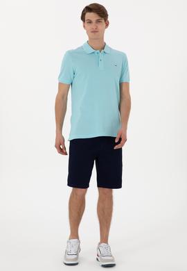 Erkek Slim Fit Polo Yaka Aqua Basic Tişört - 50297983083