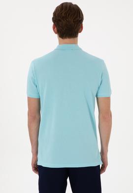 Erkek Slim Fit Polo Yaka Aqua Basic Tişört - 50297983083