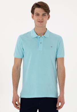 Erkek Slim Fit Polo Yaka Aqua Basic Tişört - 50297983083