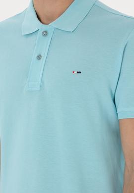 Erkek Slim Fit Polo Yaka Aqua Basic Tişört - 50297983083