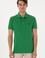 Erkek Slim Fit Polo Yaka Yeşil Basic Tişört