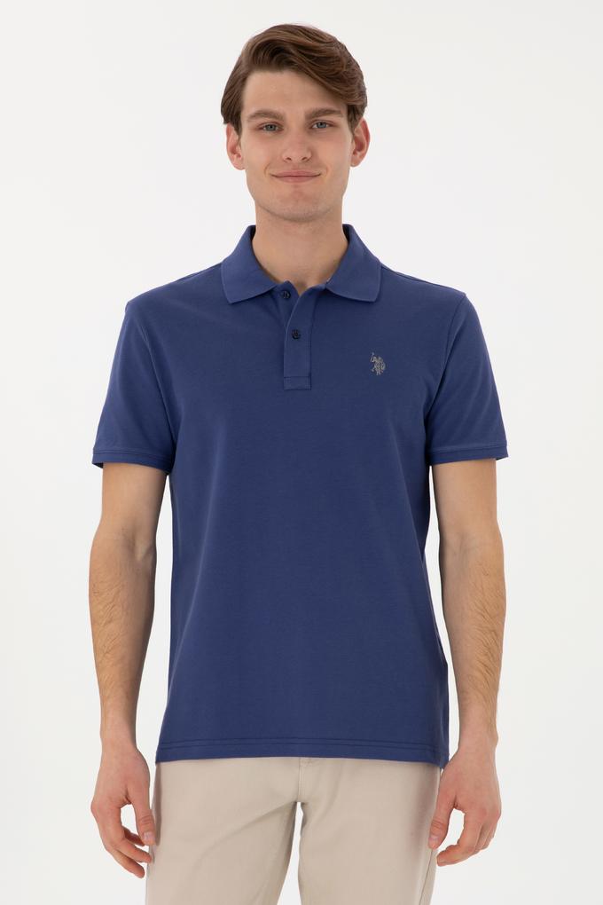 Erkek Slim Fit Polo Yaka Açık Basic Tişört