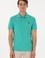 Erkek Slim Fit Polo Yaka Mint Basic Tişört