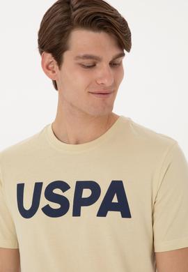 Erkek Regular Fit Bisiklet Yaka Açık Haki Basic Tişört - 50297988196