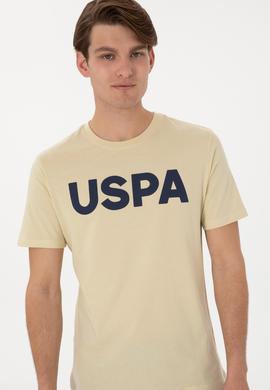 Erkek Regular Fit Bisiklet Yaka Açık Haki Basic Tişört - 50297988196