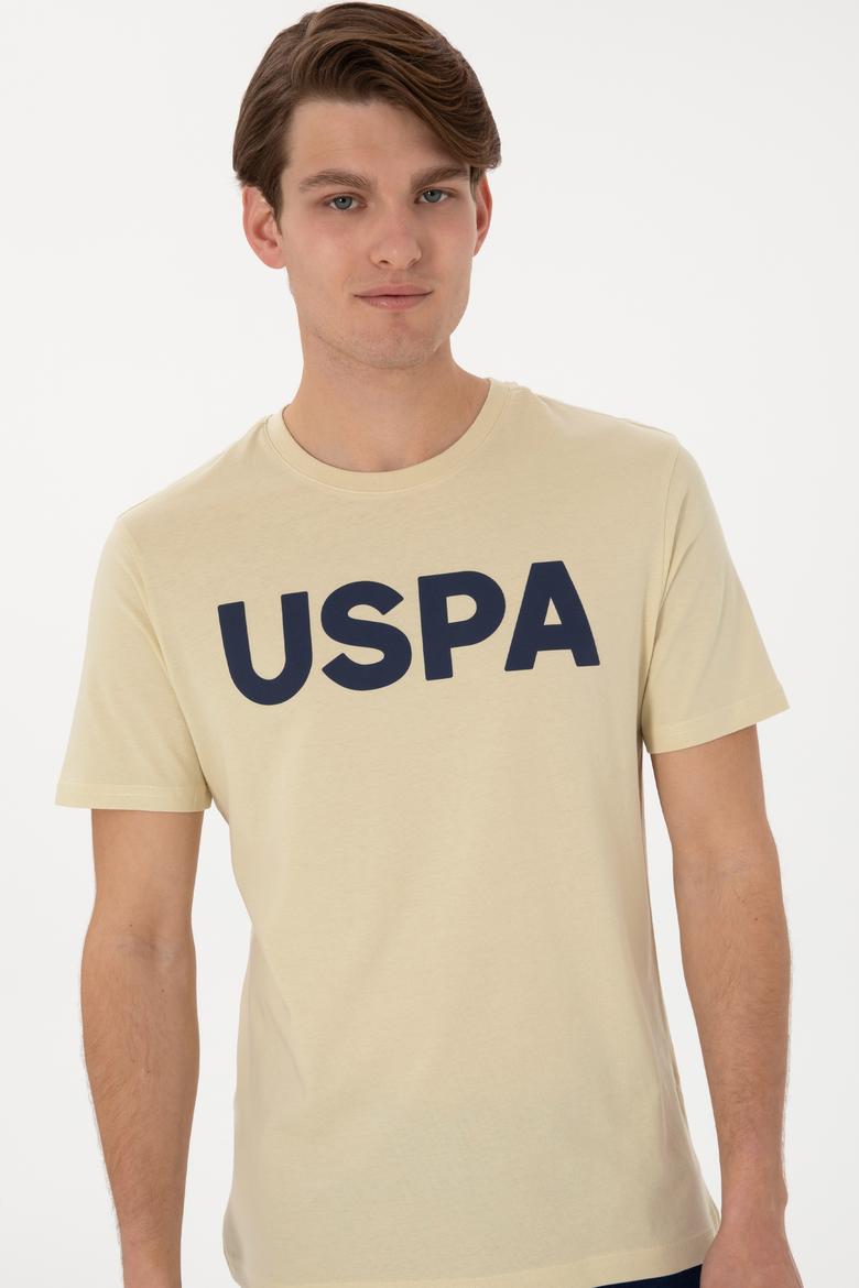 Erkek Regular Fit Bisiklet Yaka Açık Haki Basic Tişört - 50297988196