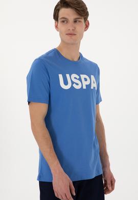 Erkek Regular Fit Bisiklet Yaka İndigo Basic Tişört - 50297988101