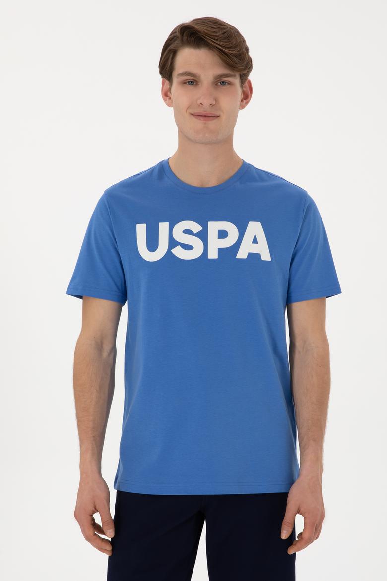 Erkek Regular Fit Bisiklet Yaka İndigo Basic Tişört