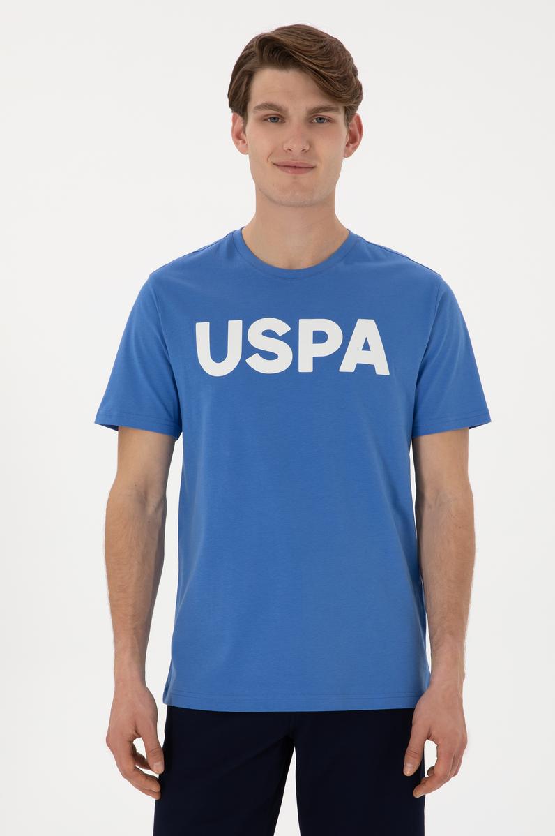 Erkek Regular Fit Bisiklet Yaka İndigo Basic Tişört