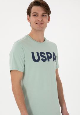 Erkek Regular Fit Bisiklet Yaka Su Yeşili Basic Tişört - 50297988139