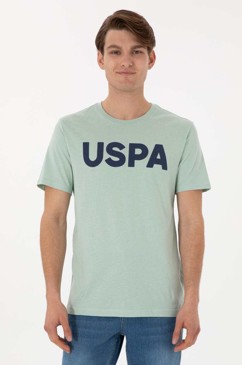 Erkek Regular Fit Bisiklet Yaka Su Yeşili Basic Tişört