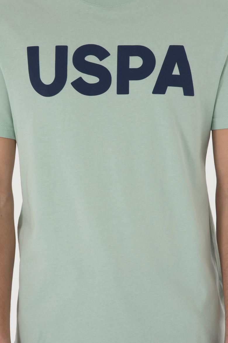 Erkek Regular Fit Bisiklet Yaka Su Yeşili Basic Tişört - 50297988139