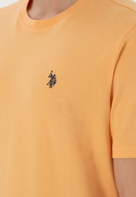 Erkek Regular Fit Bisiklet Yaka Turuncu Basic Tişört - 50298035067