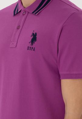 Erkek Slim Fit Polo Yaka Menekşe Basic Tişört - 50298010137