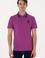 Erkek Slim Fit Polo Yaka Menekşe Basic Tişört