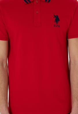 Erkek Slim Fit Polo Yaka Kırmızı Basic Tişört - 50298010032