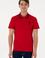 Erkek Slim Fit Polo Yaka Kırmızı Basic Tişört