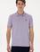 Erkek Regular Fit Polo Yaka Lila Basic Tişört