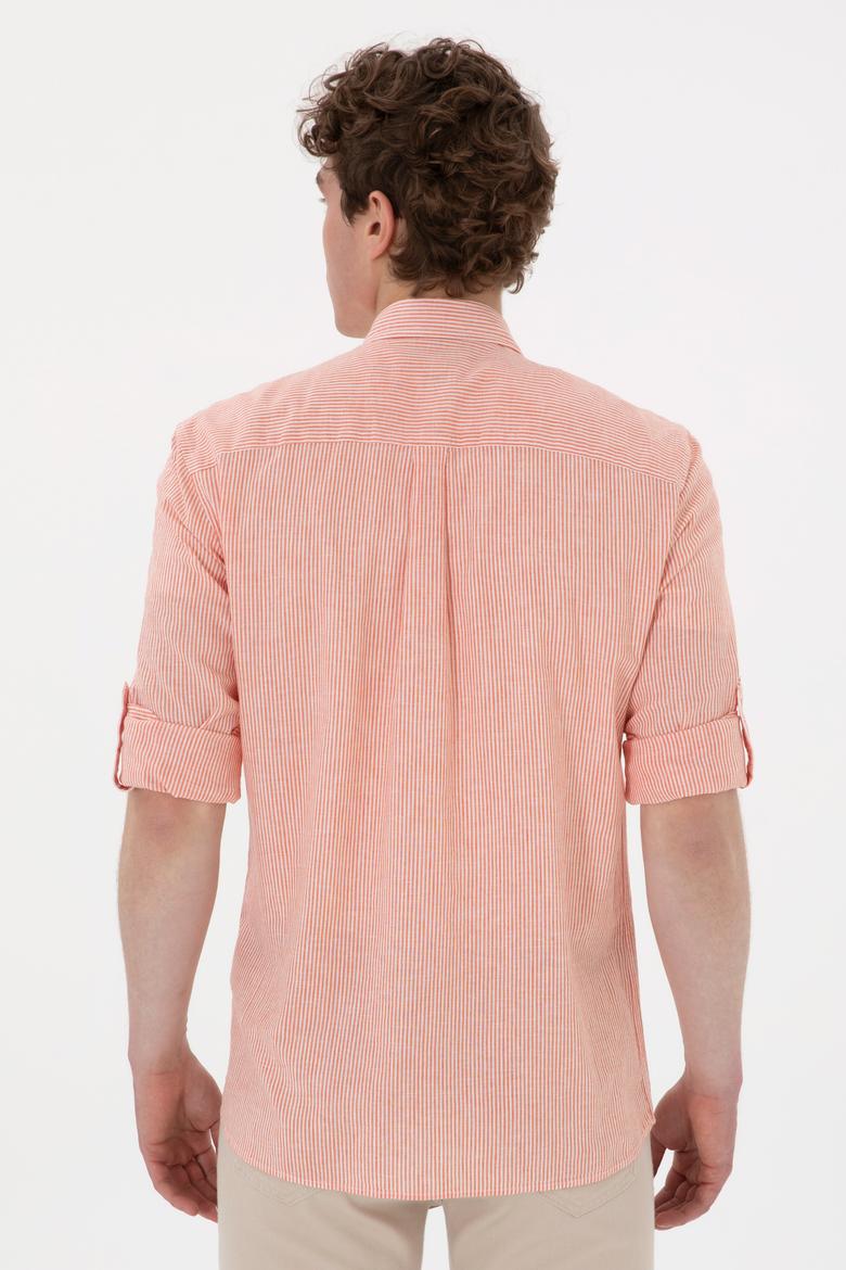 Erkek Nar Çiçeği Uzun Kollu Gömlek - 50299807018