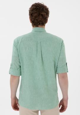 Erkek Yeşil Uzun Kollu Gömlek - 50299807024