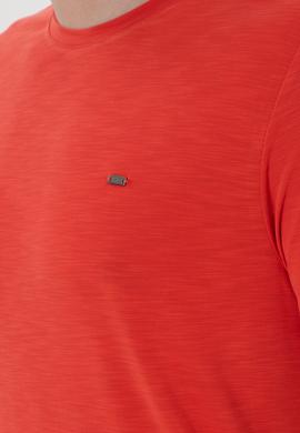 Erkek Regular Fit Bisiklet Yaka Modal Kırmızı Basic Tişört - 50298033081