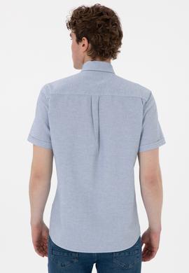 Erkek Açık Mavi Kısa Kollu Gömlek - 50300222016